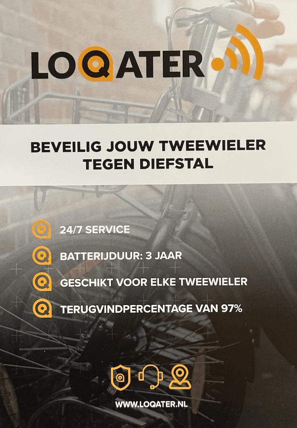 Loqater peilzender - Beveilig uw tweewieler tegen diefstal met 97% terugvindkans